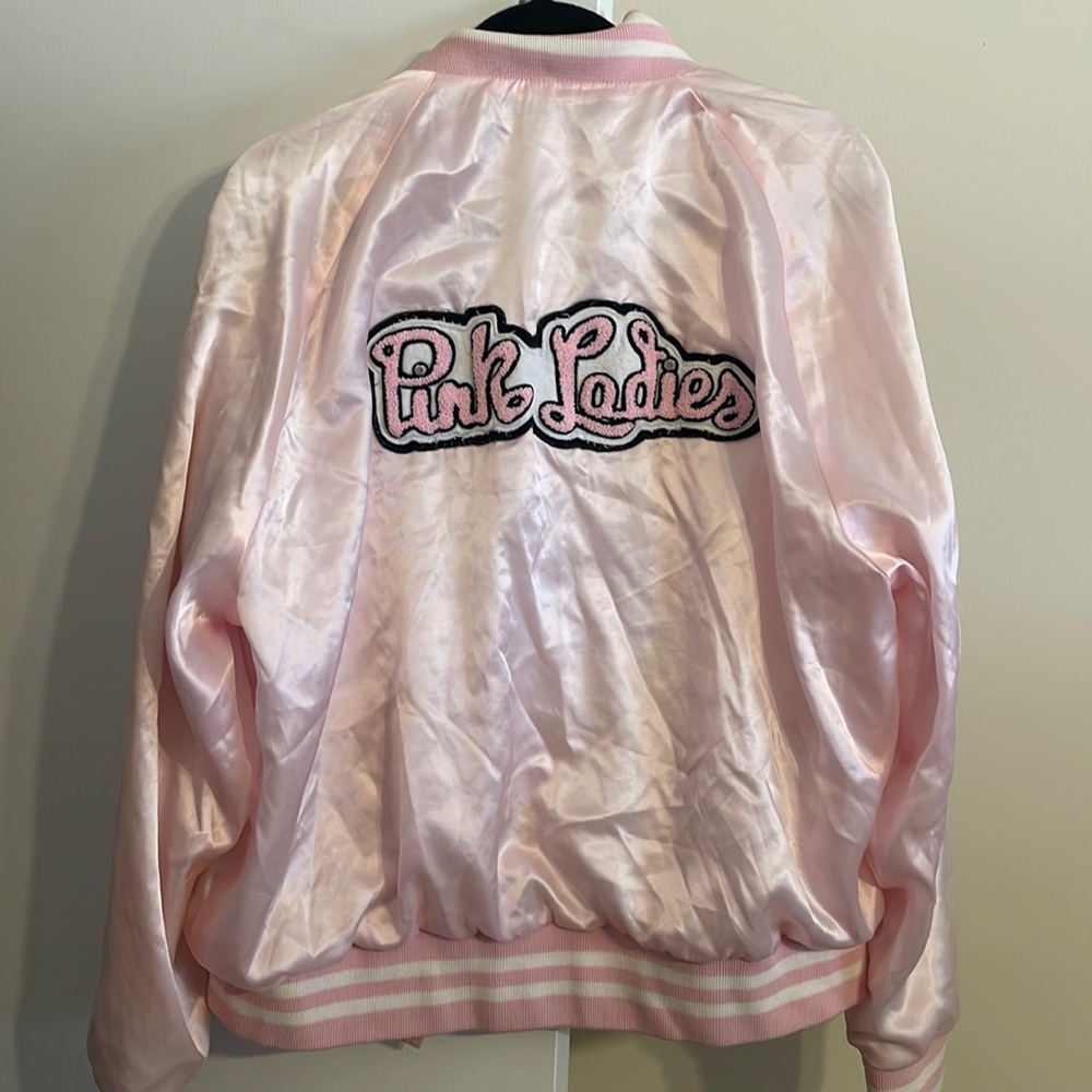Pink ladies jacket, grease Halloween costume, size medium, will ship asap!!